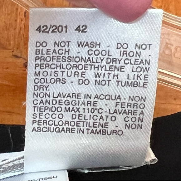 MaxMara Made In Italy Black Crepe Cross Front Sleeveless Cocktail Dress Size 8 - Picture 10 of 11